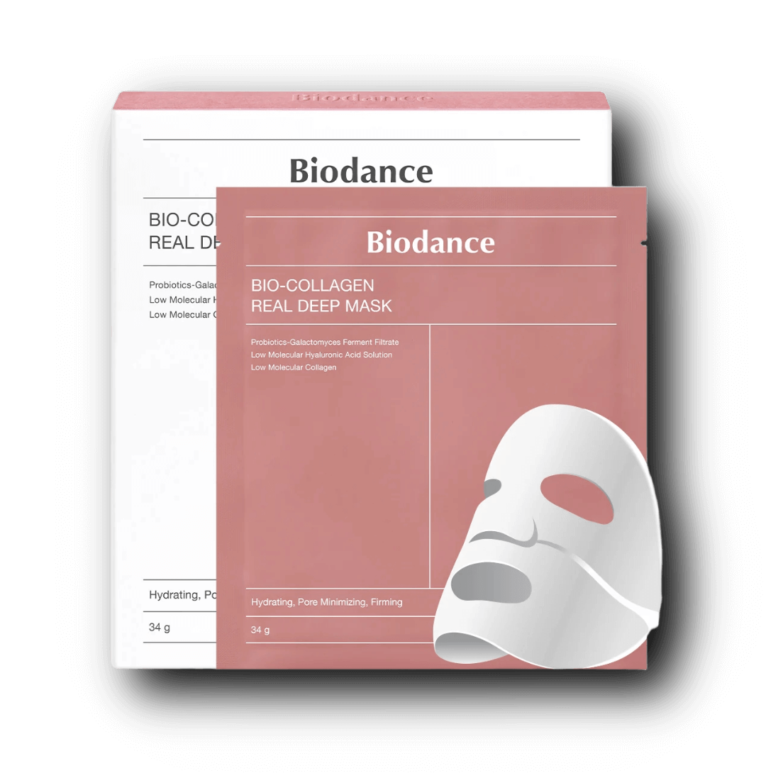 Biodance Bio-Collagen Real Deep Mask 4 st – kollagen sheet mask set för fasthet och återfuktning