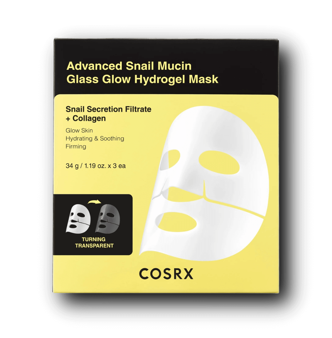 COSRX Advanced Snail Mucin Hydrogel Mask – återfuktande hydrogelmask med snigelsekret, kollagen och ceramider